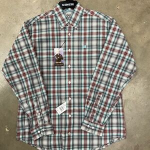 Cinch Men's Multicolor Plaid Button Down Shirt